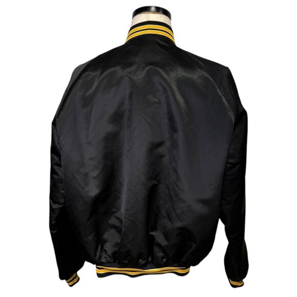 Vintage Chalk Line Pittsburgh Steelers Satin Bomber Jacket XL Made In USA 80's - Picture 3 of 11